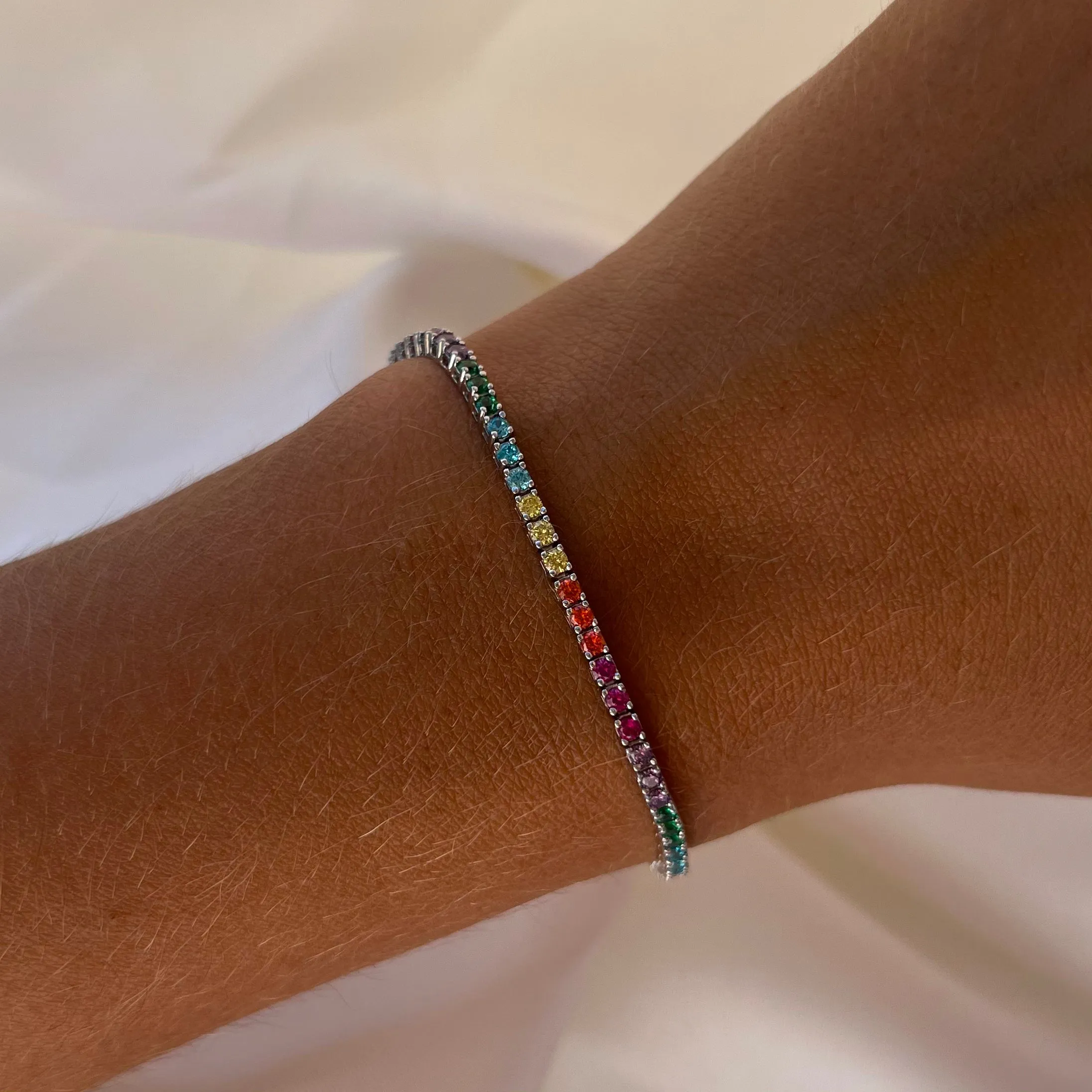 Bracciale Tennis Multicolor Argento925