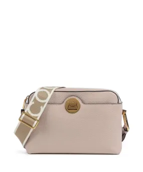 Coccinelle Liya Signature Borsa a tracolla pelle granulata nude  
