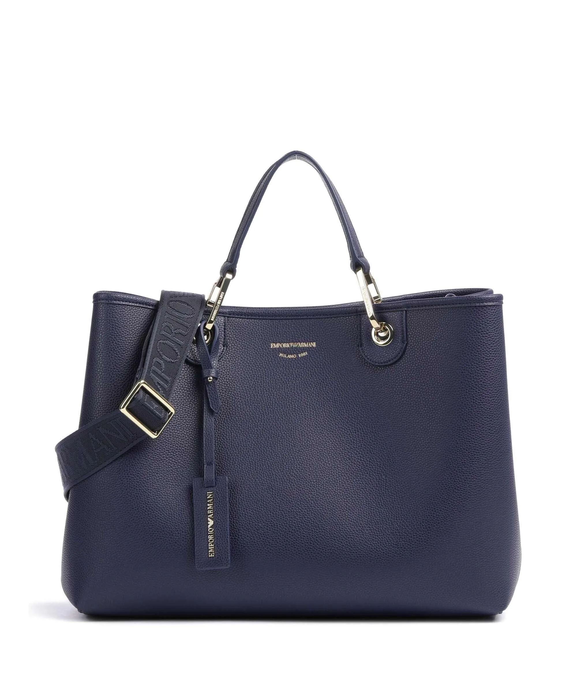  Emporio Armani My EA Borsa a mano pelle sintetica blu scuro  