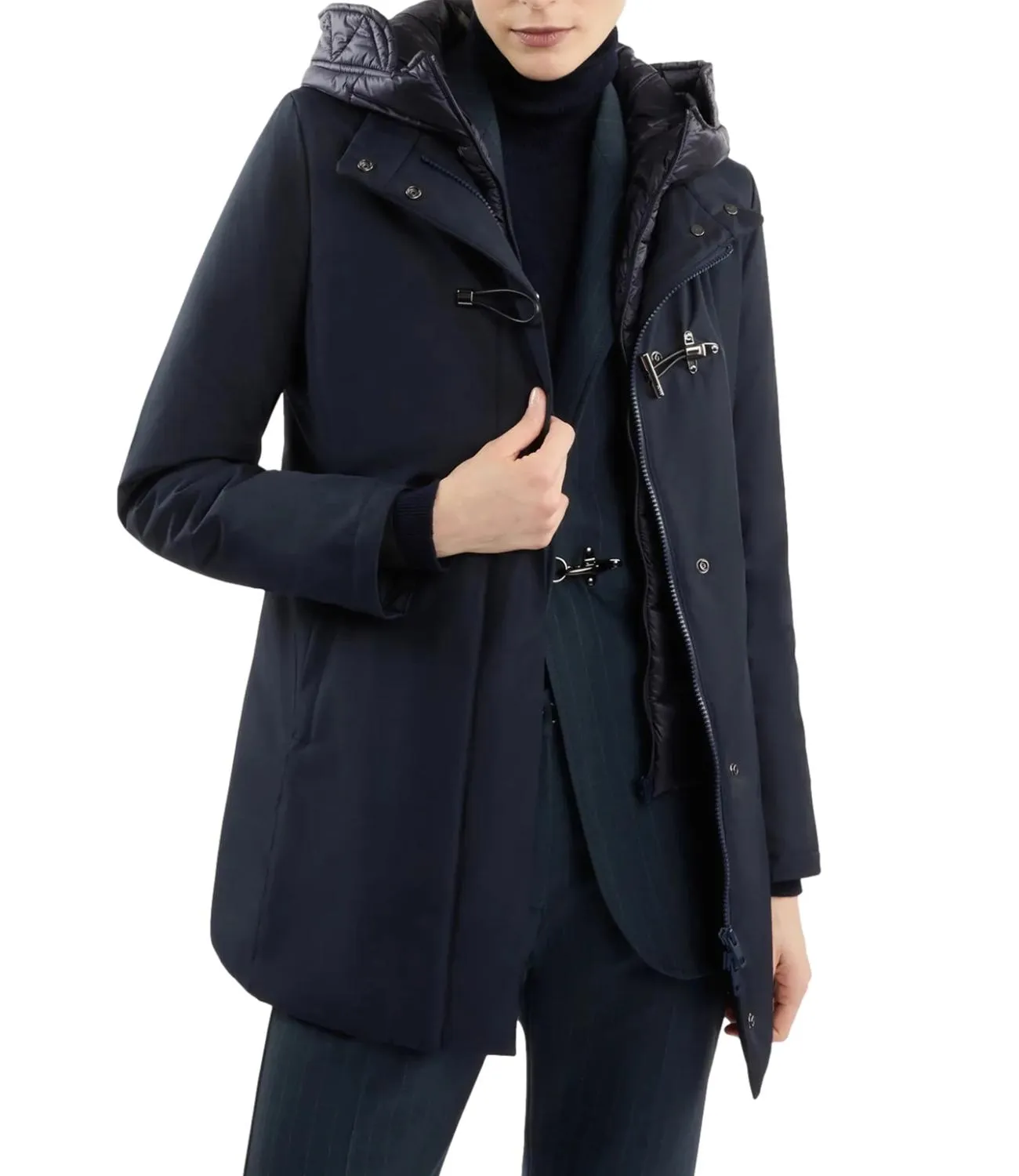 Giacca parka toggle blu navy