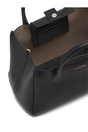 LANVIN Accessori,Borse Borsa tote in pelle di vitello nero 