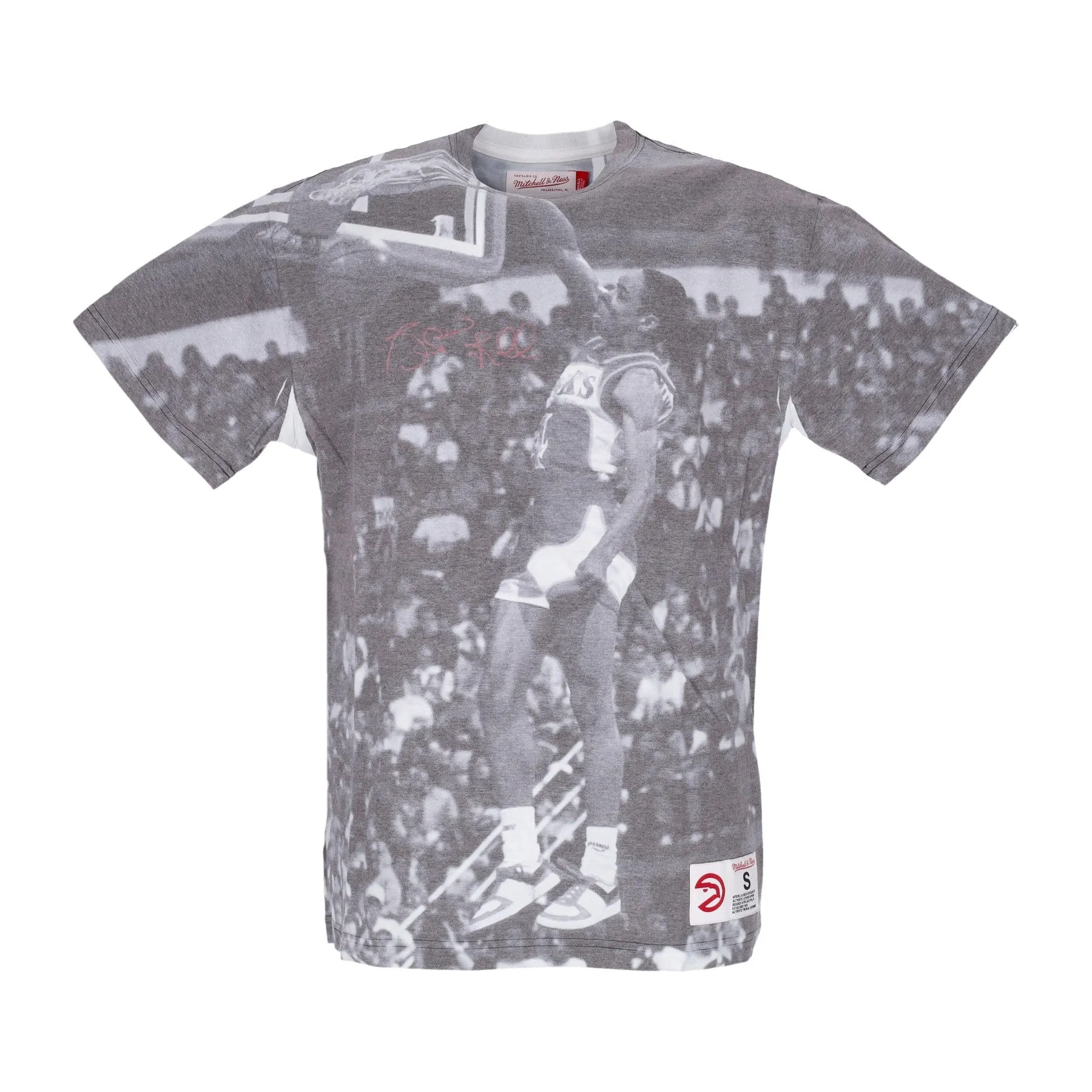 Maglietta Uomo Nba Above The Rim Sublimated Hardwood Classics Tee Spud Webb Atlhaw White