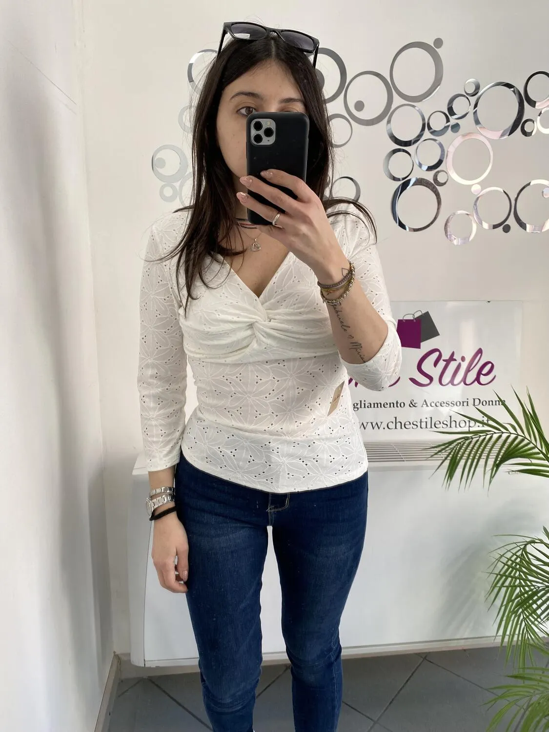 NEW Maglia pizzo con nodo