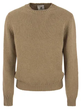 Pull girocollo in misto lana e Angora