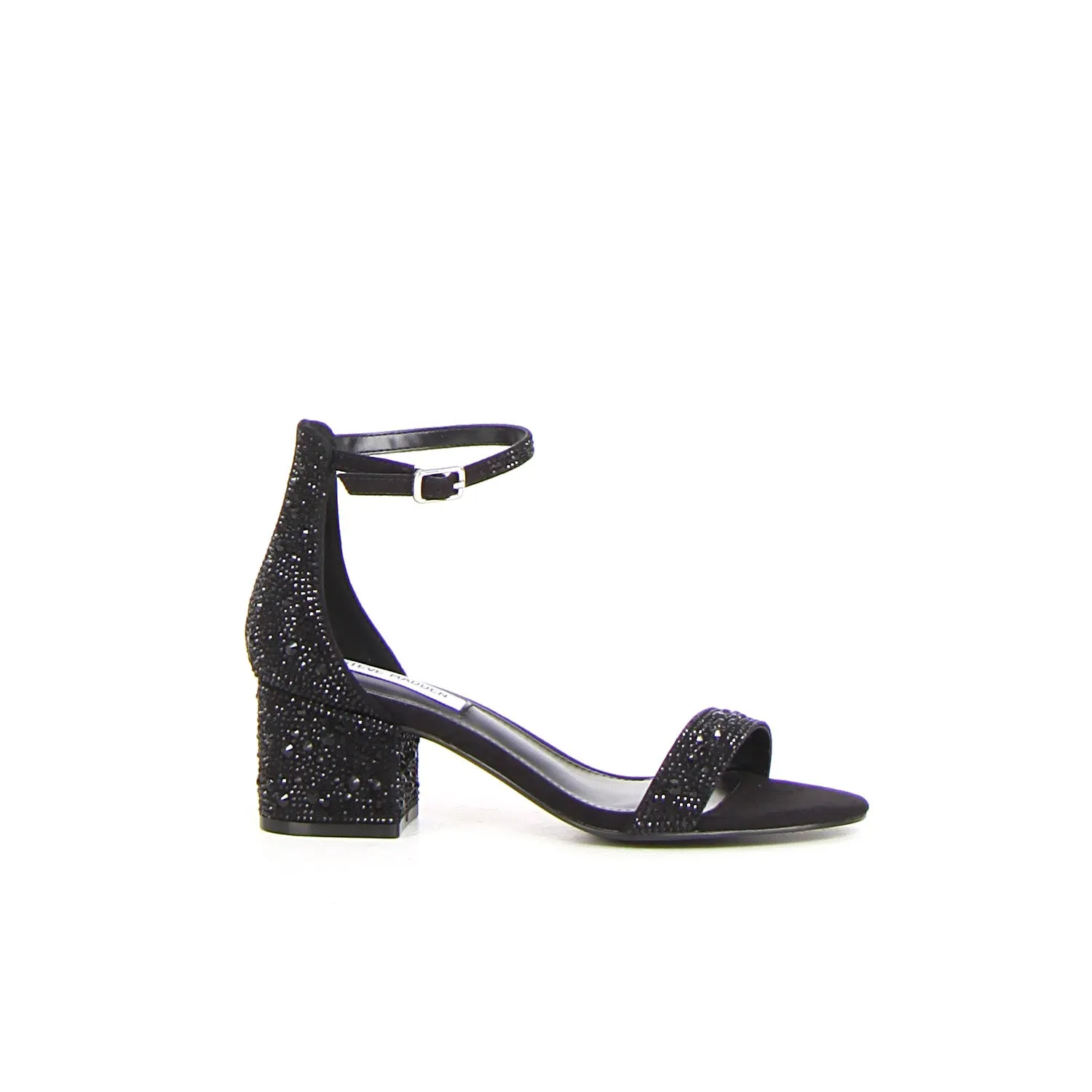 Sandalo con strass e tacco