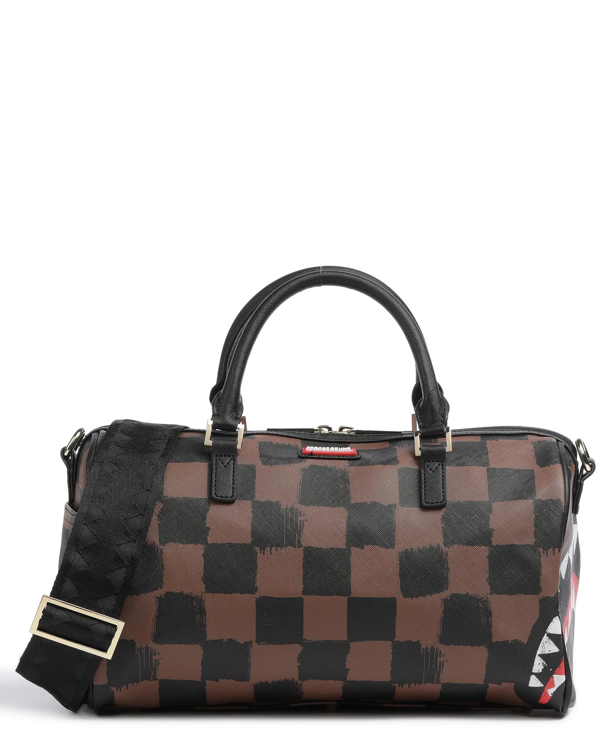  Sprayground Sharks In Paris Painted Borsa a mano plastica marrone/nero  